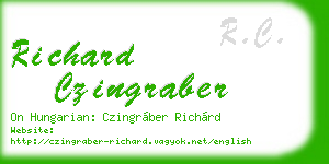 richard czingraber business card